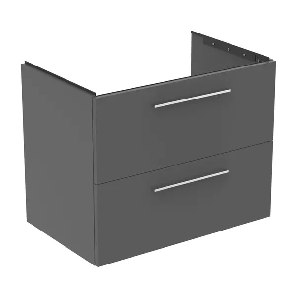 Dulap baza suspendat Ideal Standard i.life B gri quartz mat 2 sertare 80 cm [10]