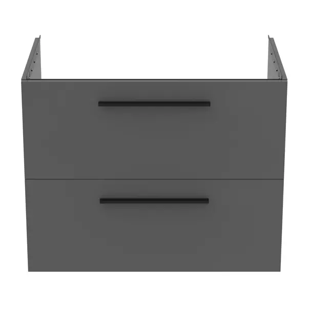 Dulap baza suspendat Ideal Standard i.life B gri quartz mat 2 sertare 80 cm [9]