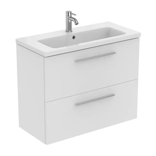 Dulap baza suspendat Ideal Standard i.life S 2 sertare alb mat 80 cm [5]