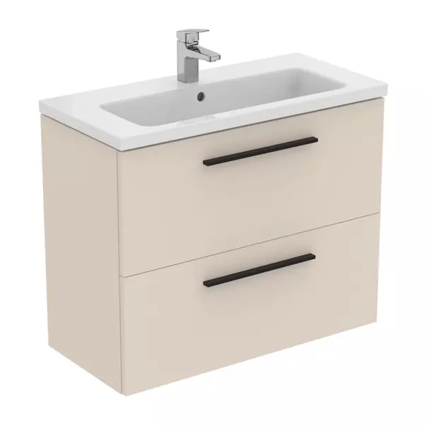 Dulap baza suspendat Ideal Standard i.life S 2 sertare bej - nisip 80 cm [3]