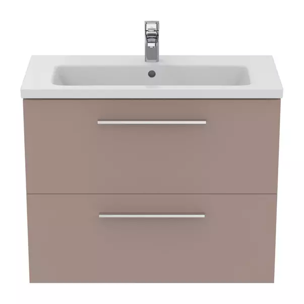 Dulap baza suspendat Ideal Standard i.life S 2 sertare gri - bej 80 cm [5]