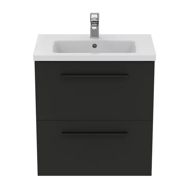 Dulap baza suspendat Ideal Standard i.life S 2 sertare gri carbon 60 cm [2]