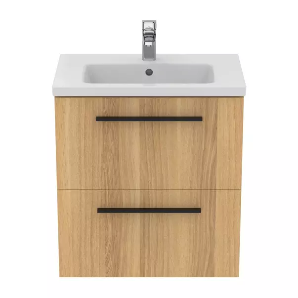 Dulap baza suspendat Ideal Standard i.life S 2 sertare stejar 60 cm [3]