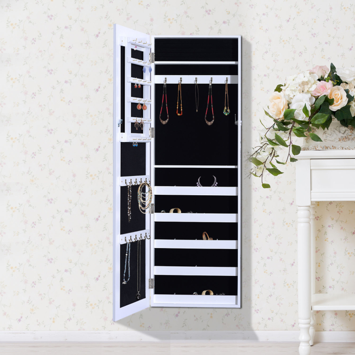  dulap bijuterii cu oglinda, 37x9.5x121 cm, neagra [7]