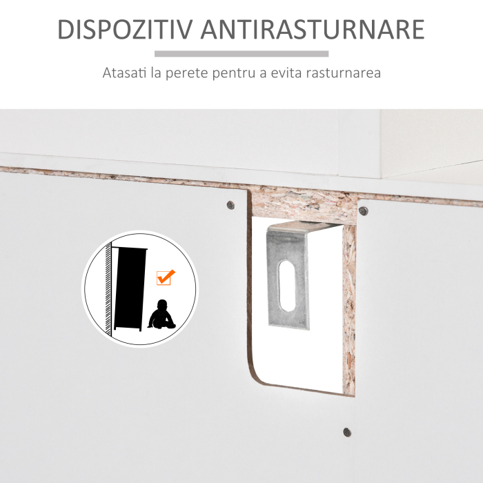  Dulap Bucatarie - Alb cu 3 Compartimente & Sertar [7]