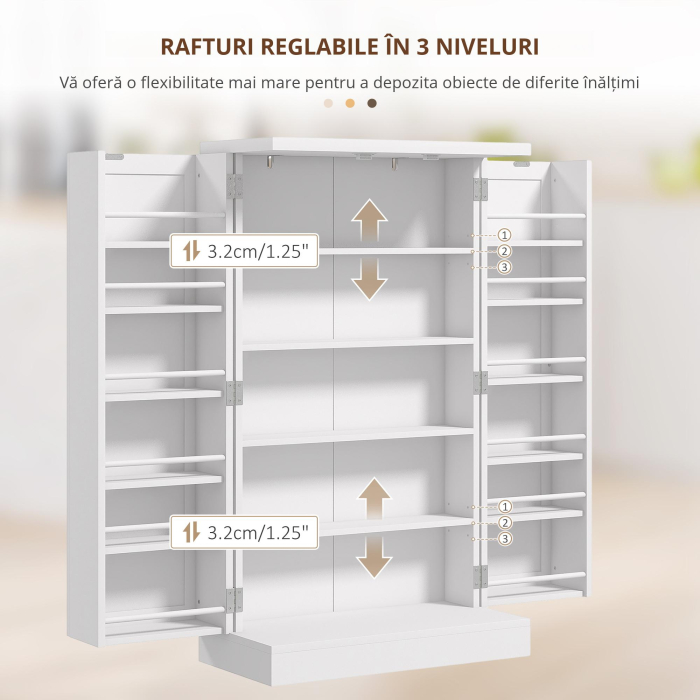 Dulap Bucatarie Cu Usi Duble - 5 Niveluri & 12 Rafturi Spatioase [6]