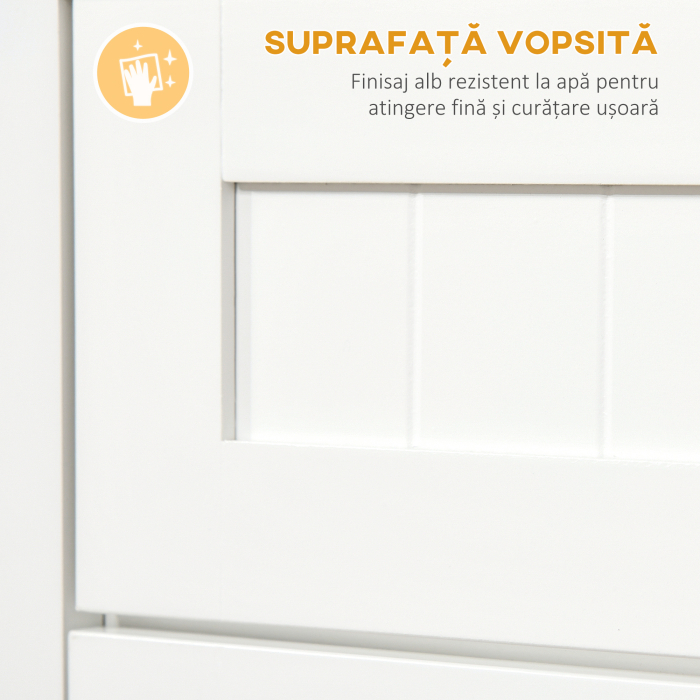  Dulap Bucatarie pentru Cuptor cu Microunde cu Sertar si Dulap 2 Usi Alb [6]