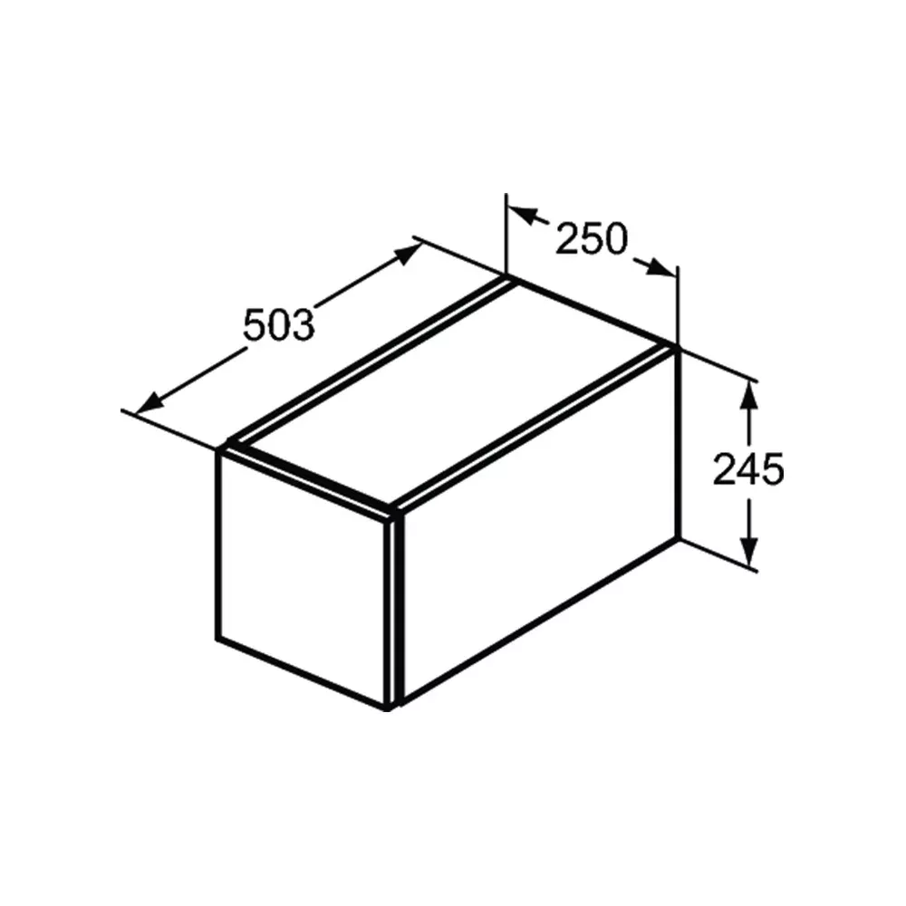 Dulap cabinet Ideal Standard Adapto, 25 x 50 x 24 cm, mat, maro, U8419FF [3]