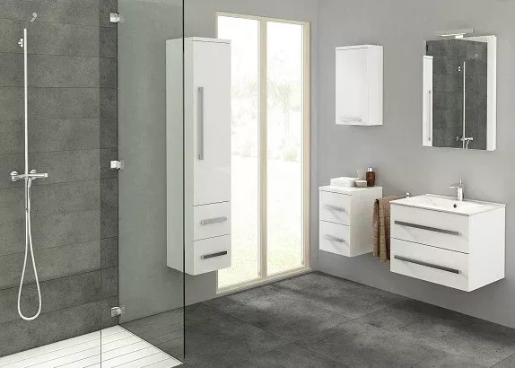 Dulap coloana Defra Granada, 162 x 33 x 30, usa, sertar, lucios, alb, 167-C-03001 [3]