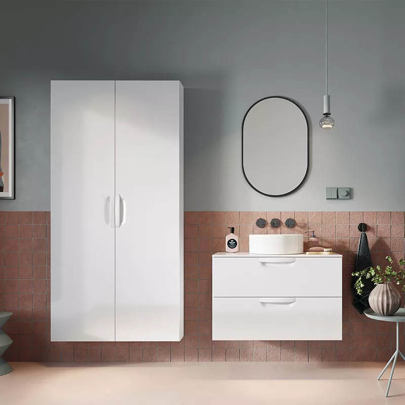 Dulap coloana Defra Isole, 170 x 42 x 17 cm, usa, mat, alb, 001-C-04203 [4]