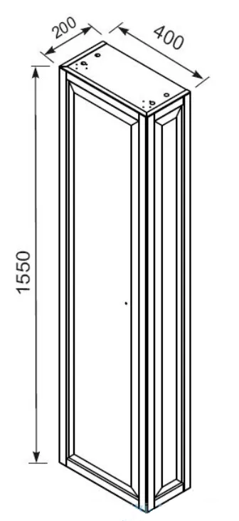 Dulap coloana Oristo Siena, 170 x 40 x 17 cm, usa, mat, gri, 45-SB1D-40-12 [2]