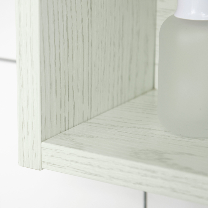  Dulap cu oglinda cu raft reglabil, MDF Sticla 90x15x75cm, Alb [8]