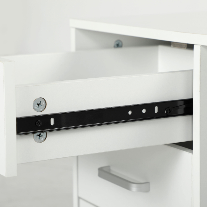  Dulap cu Sertare pentru Birou, Suport pentru Documente cu 3 Sertare cu incuietoare si Chei, 60x40x56 cm, Alb [9]