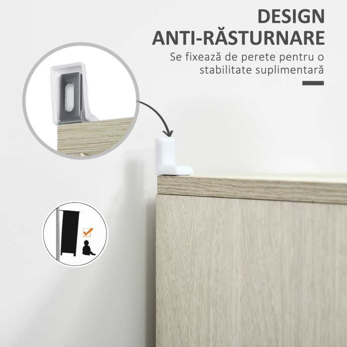  Dulap de baie 150 cm - Lemn cu Sertar si Raft Reglabil [7]