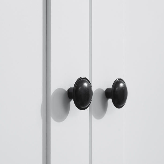  Dulap de bucatarie cu dulap superior si inferior si sertar central din MDF, placi aglomerate si metal, 76x40,5x184cm, alb [9]
