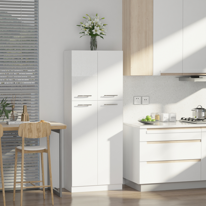  Dulap de depozitare, cu 2 compartimente si rafturi reglabile pentru dormitor living birou, 59×31×155 cm [2]