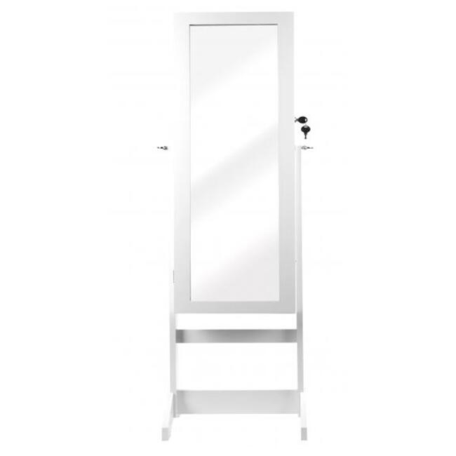 Dulap de toaleta cu oglinda si spatiu de depozitare bijuterii, 35x120cm, alb [8]
