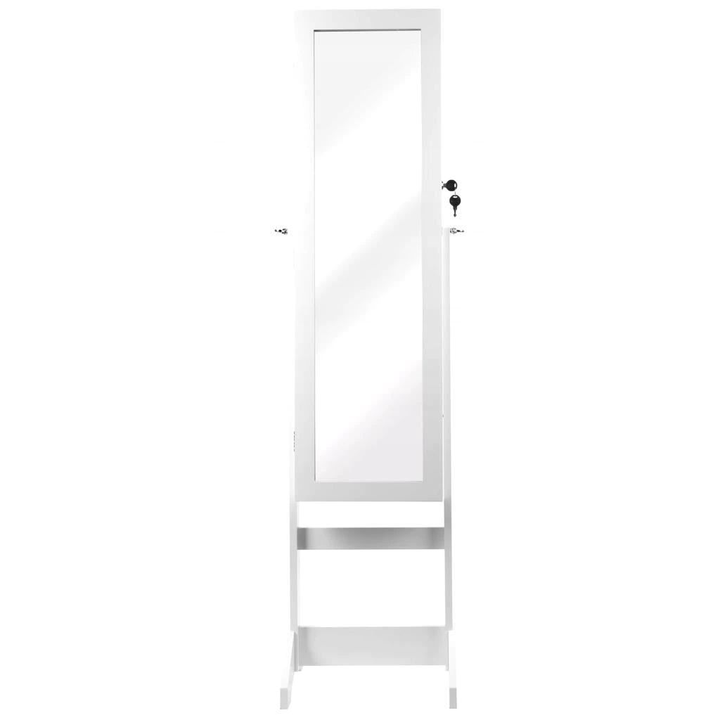 Dulap de toaleta cu oglinda si spatiu de depozitare bijuterii, 35x139cm, alb [4]
