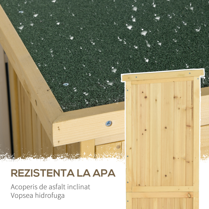  dulap din lemn, pentru exterior, 87x46.5x160 cm [5]