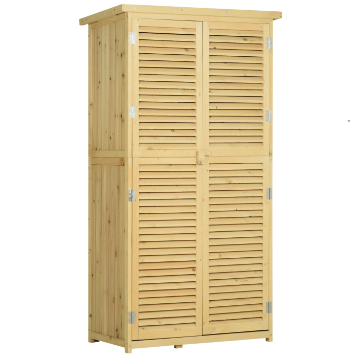 dulap din lemn, pentru exterior, 87x46.5x160 cm [4]