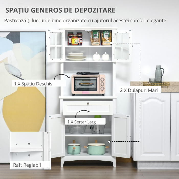  Dulap inalt 68×40×164 cm - Compartimente si Rafturi pentru Bucatarie [5]