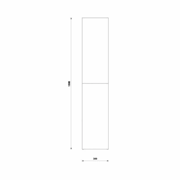 Dulap inalt suspendat Gala Daily gri 2 usi 30 cm [3]