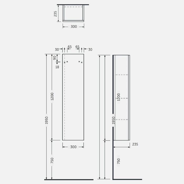Dulap inalt suspendat, Rak, Joy, alb [2]