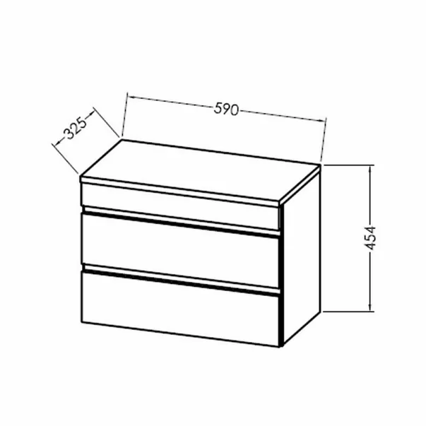 Dulap mediu suspendat KolpaSan Naomi slim gri antracit 2 sertare 60 cm [4]
