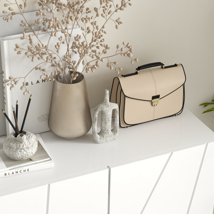  Dulap modern pentru pantofi, 15-20 perechi, cu rafturi reglabile si inchidere amortizata, 72x31.5x95 cm, alb [9]