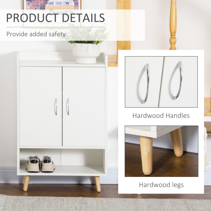  Dulap Pantofar Compact Alb pentru Hol [7]