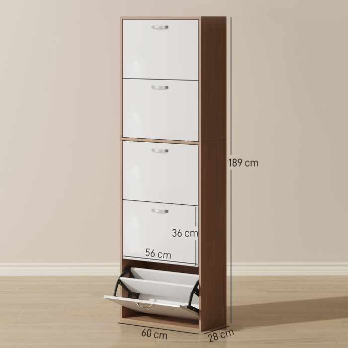  Dulap Pantofi 60×28×189 cm - 5 Sertare & Spatiu pentru 30 Perechi [3]