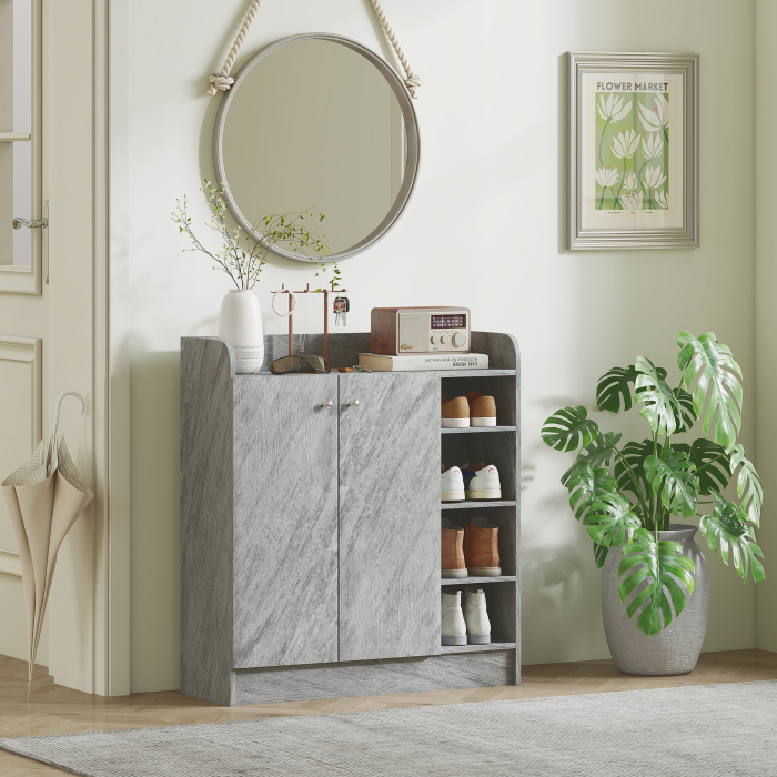  Dulap Pantofi 83×30×90 cm - Lemn, 12 Perechi, Culoare Cafenie [7]
