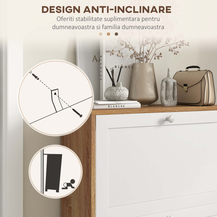  Dulap Pantofi ingust - 2 Sertare Rabatabile, Compact [7]