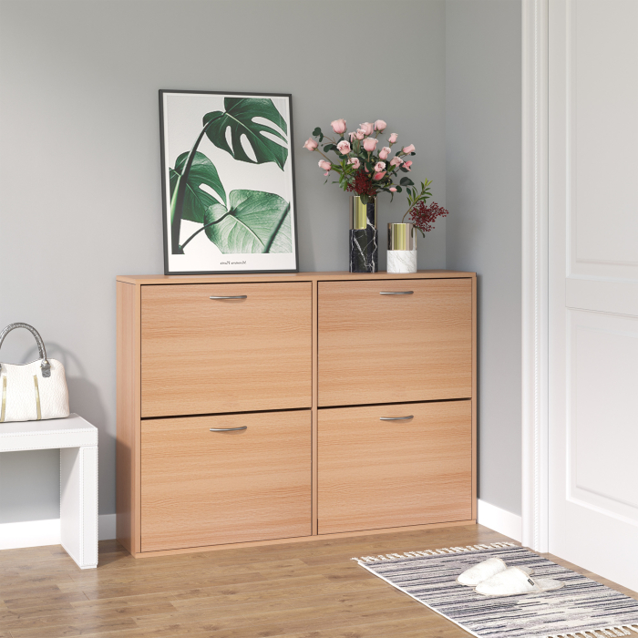  Dulap Pantofi Lemn 120×24×81 cm - 24 Perechi, Hol sau Dormitor [2]