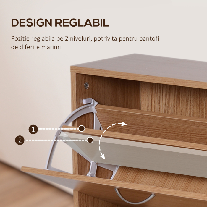  Dulap Pantofi Lemn 120×24×81 cm - 24 Perechi, Hol sau Dormitor [5]