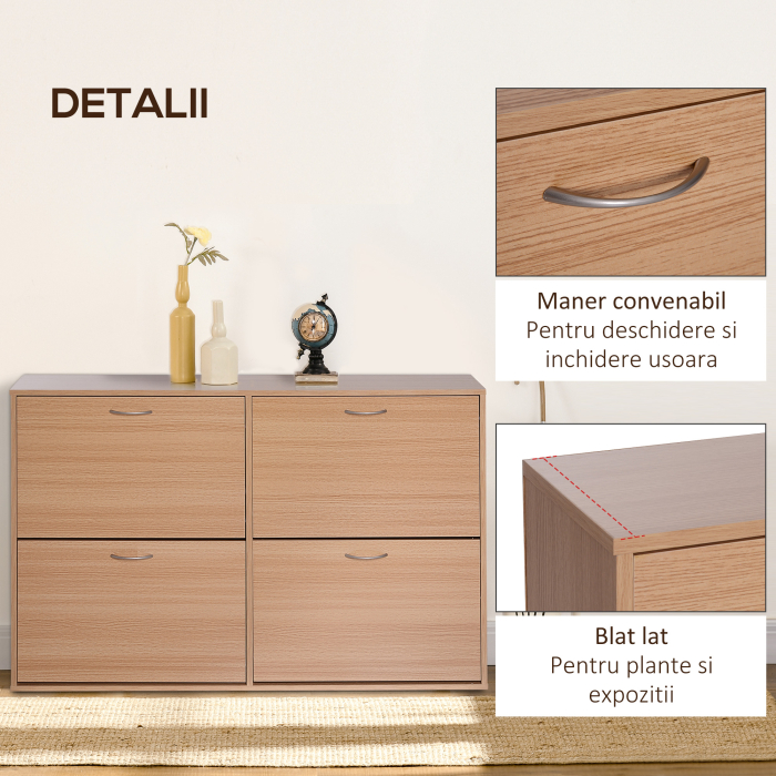  Dulap Pantofi Lemn 120×24×81 cm - 24 Perechi, Hol sau Dormitor [6]