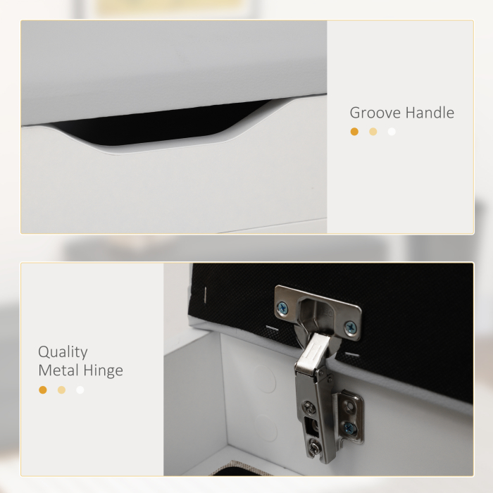  Dulap Pantofi Space Saver - Cu Banca & Compartimente Deschise [6]