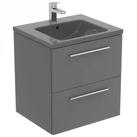 Dulap pentru lavoar Ideal Standard i.Life S, suspendat, 60 x 38 x 63 cm, setar, mat, gri, T5293NG [6]