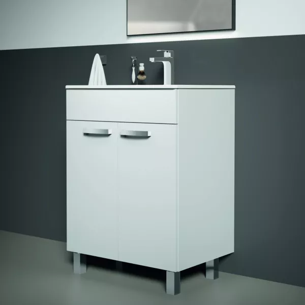 Dulap pentru lavoar Ideal Standard Tempo, pe podea, 60 x 45 x 85 cm, usa, lucios, alb, E3239WG [6]