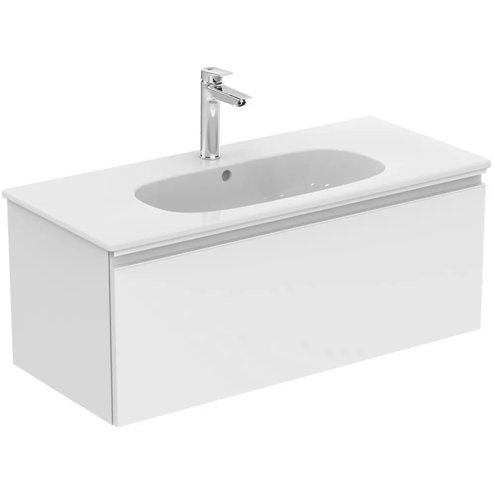 Dulap pentru lavoar Ideal Standard Tesi, suspendat, 100 x 44 x 40 cm, sertar, lucios, alb, T0048OV [2]