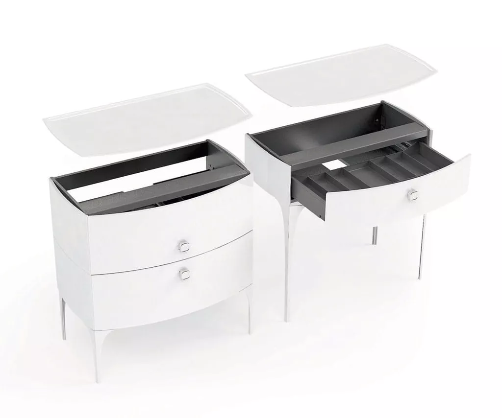 Dulap pentru lavoar Oristo Louis, pe podea/suspendat, 102 x 48 x 55 cm, sertar, lucios, alb, 50-SD2S-102-1 [7]