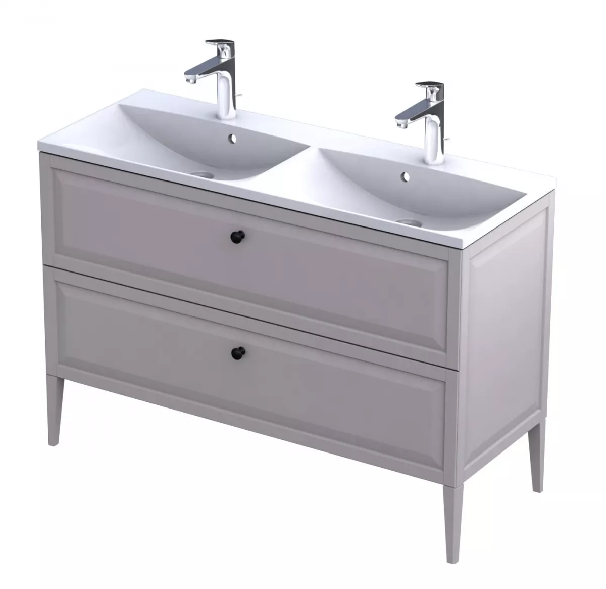 Dulap pentru lavoar Oristo Montebianco, 120 x 46 x 60 cm, sertar, mat, bej, 47-SD2S-120-10 [4]