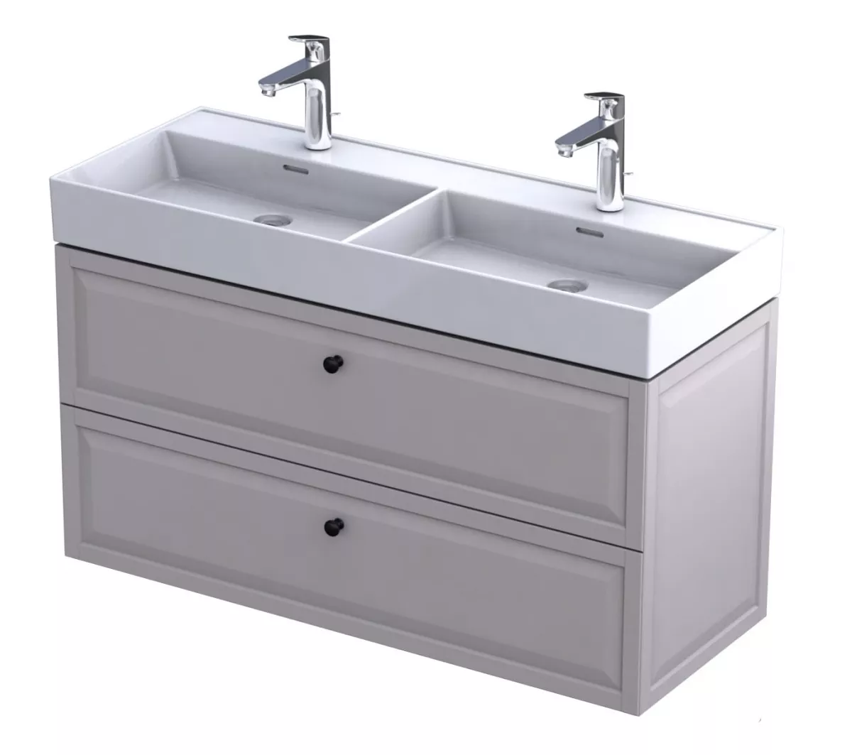 Dulap pentru lavoar Oristo Montebianco, 120 x 46 x 60 cm, sertar, mat, bej, 47-SD2S-120-10 [2]