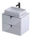 Dulap pentru lavoar Oristo Siena, suspendat, 50 x 45 x 50 cm, sertar, lucios, alb, 45-SD2S-60-1 [3]