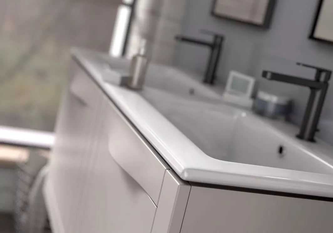 Dulap pentru lavoar Oristo Skagen, 80 x 46 x 50 cm, sertar, mat, bej, 49-SD1S-80-10 [7]