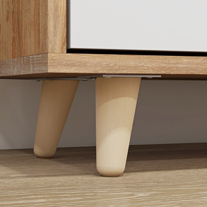  Dulap pentru Pantofi cu Economie de Spatiu cu 3 Sertare si Raft Reglabil, Suport Subtire pentru, 72x24x119 cm, Alb [9]