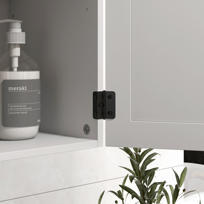  Dulap Rustic de Perete pentru Baie, cu Usi in Stil X si Raft Reglabil, Depozitare pentru Baie, Bucatarie sau Hol, Rezistent la Apa,60x30x60 cm [9]