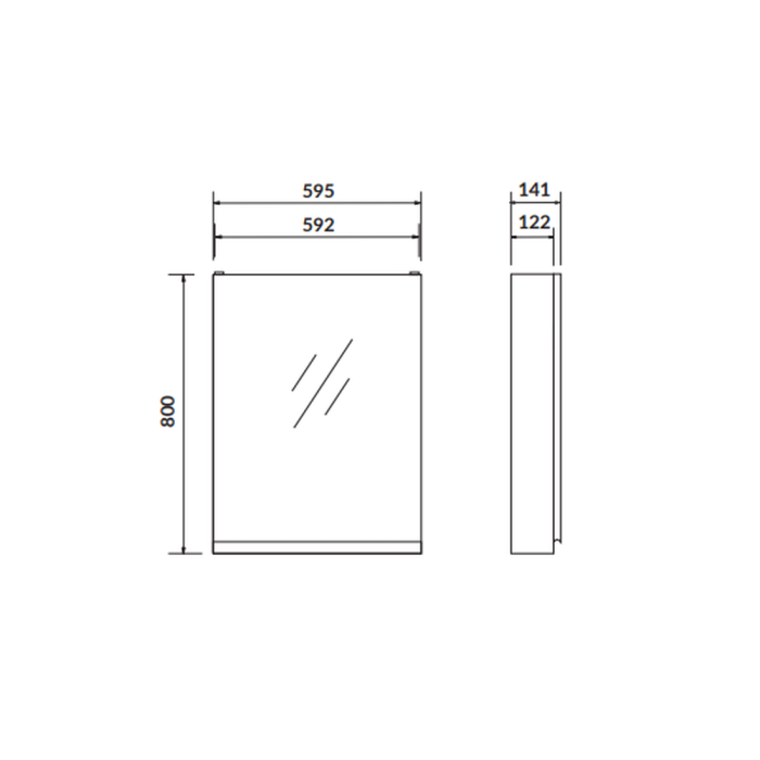 Dulap suspendat cu oglinda Cersanit Moduo, 60 cm, alb, montat [2]