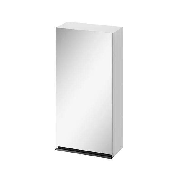 Dulap suspendat cu oglinda Cersanit Virgo alb cu maner negru 40 cm [1]