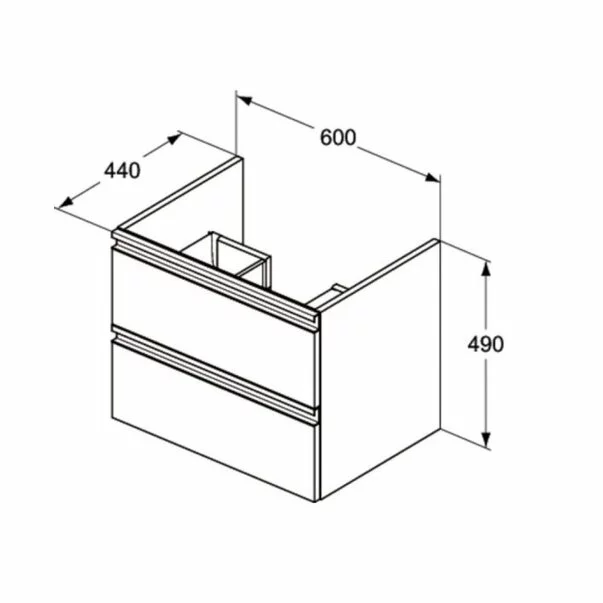 Dulap suspendat pentru lavoar Ideal Standard Tesi mdf albastru 60 cm [5]